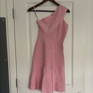 Herve Leger One-Shoulder Dress
